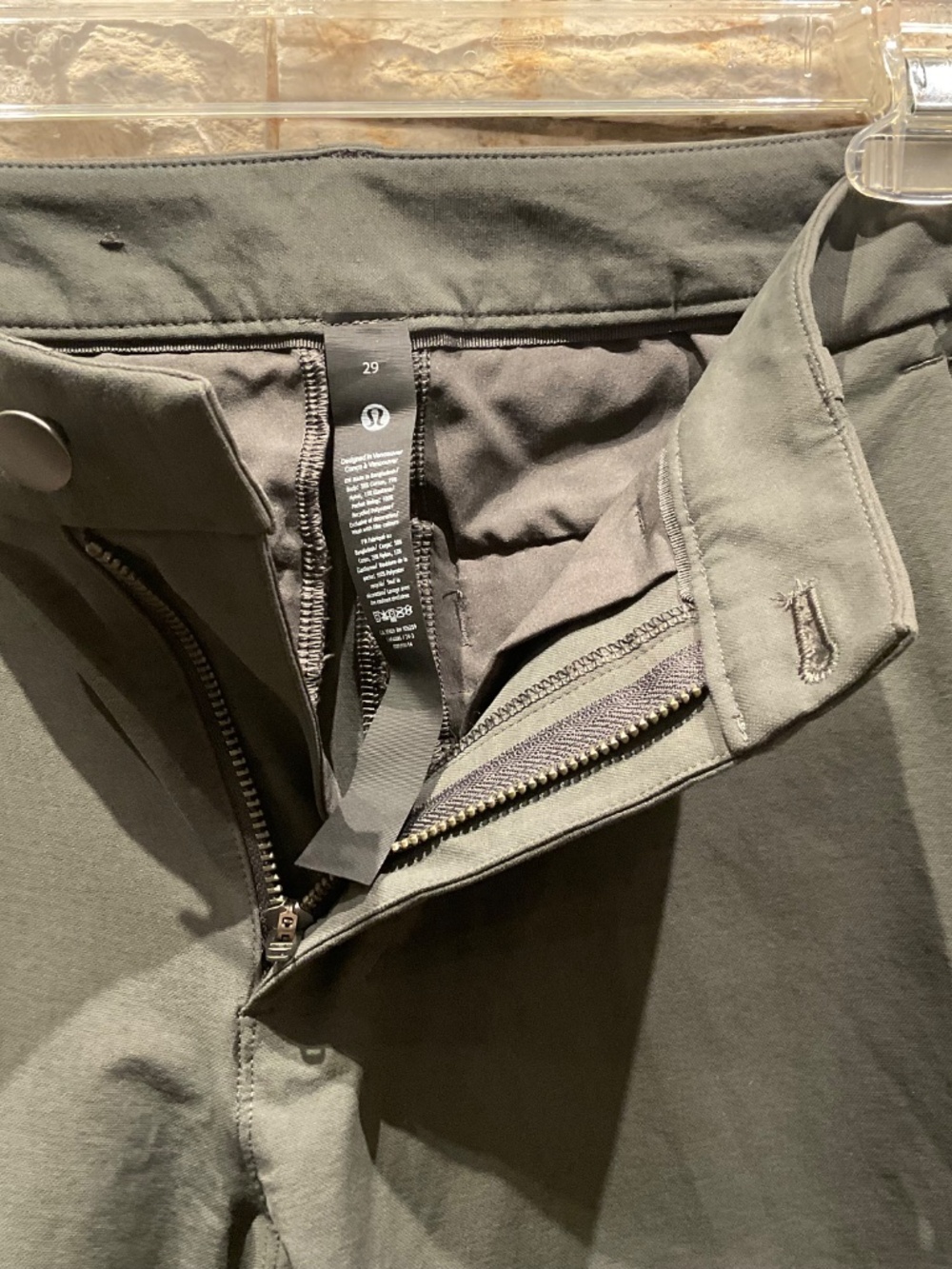 Lululemon Men’s ABC Classic Fit , Warpstreme Trousers , Color Green, Size 29 - Picture 6 of 6
